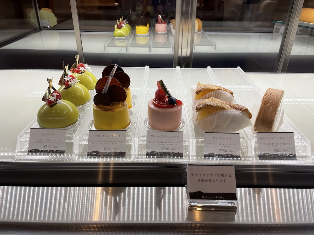 Bakery＆Table Sweets 伊豆　ケーキメニュー